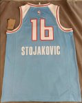 NBA 16 Stojakovic 2018 Sacramento Kings city Maillot bleu